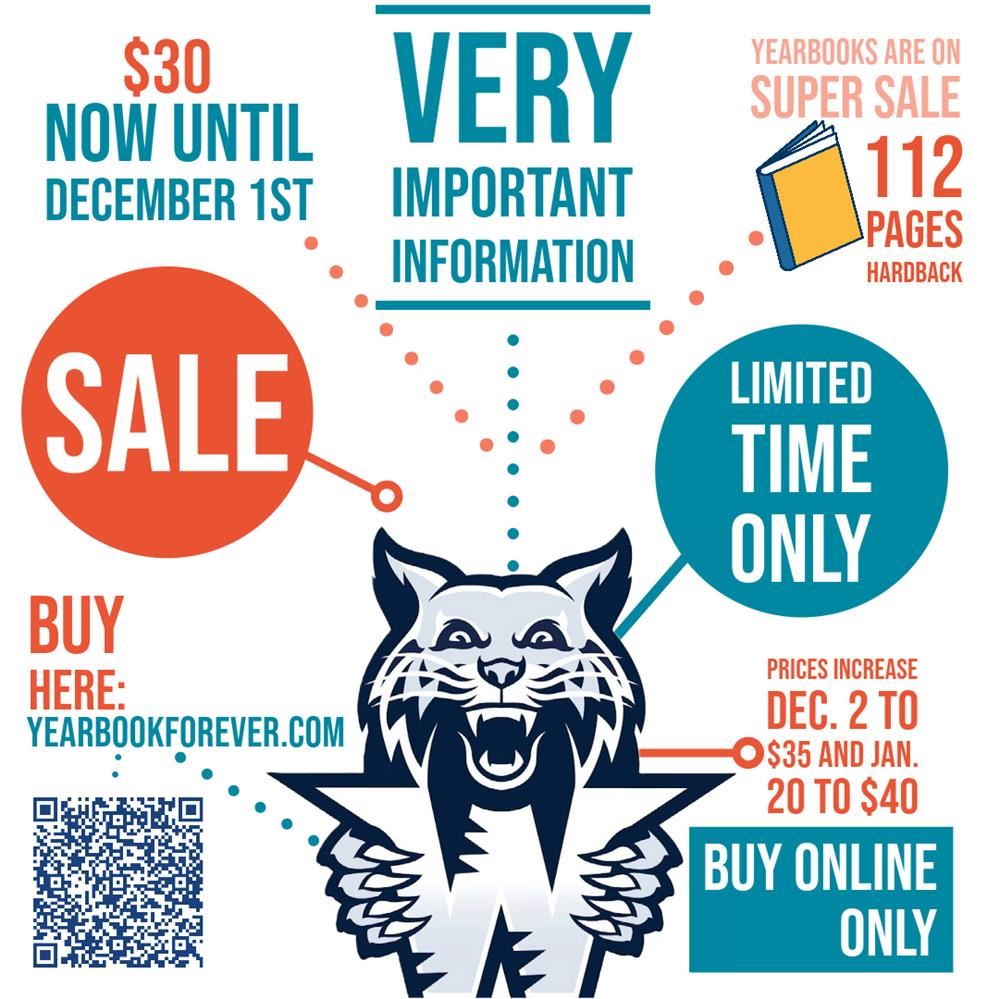 Yearbooks for sale now! Buy online only.
